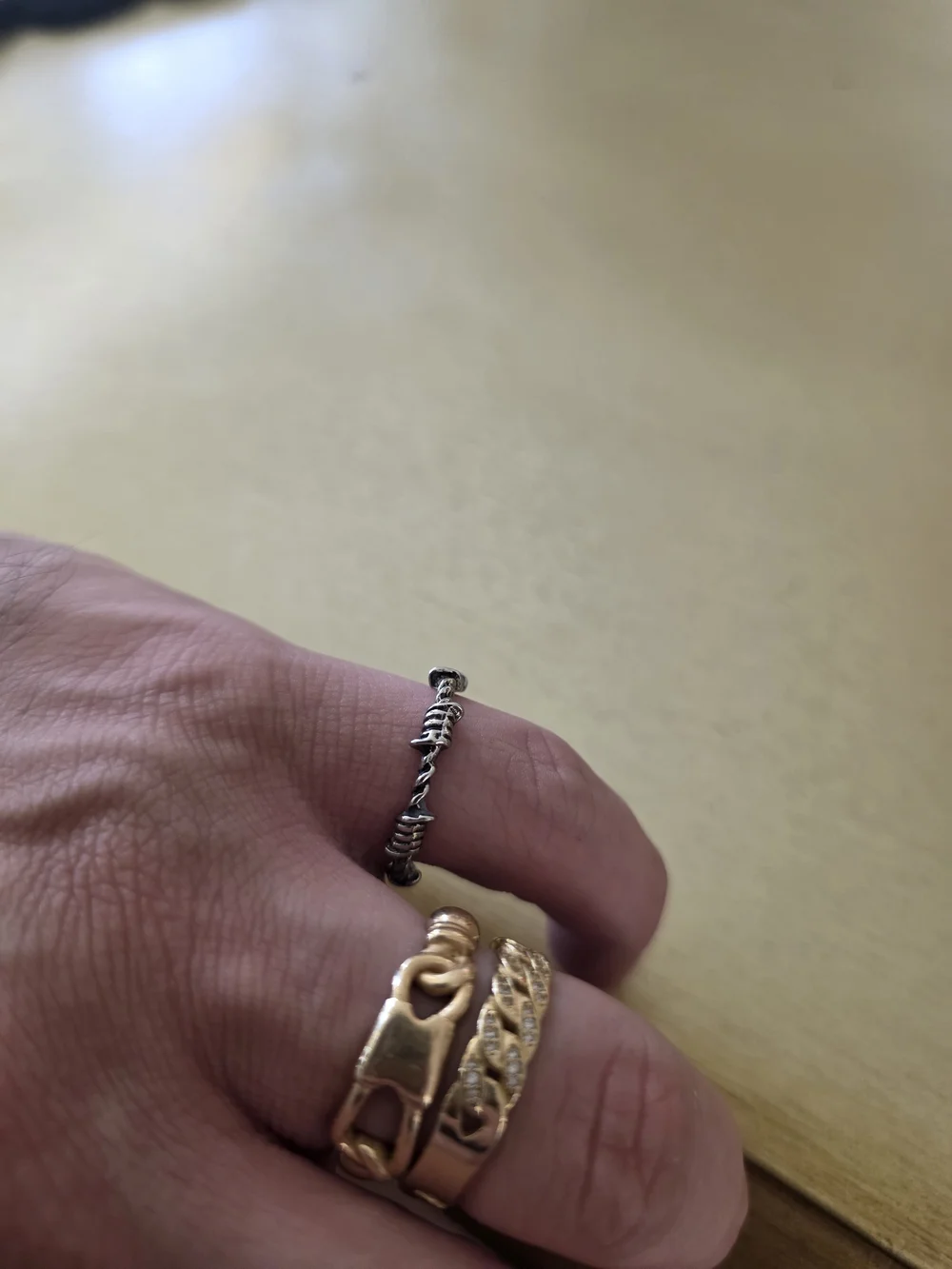 Silver Twisted Thorns Ring - Delicate Women's Band